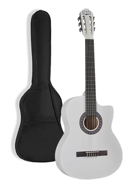 CG-395WH Beyaz Renk Kesik Klasik Gitar 4/4 Yetişkin Boy Sap Ayarlı Full Set modelleri