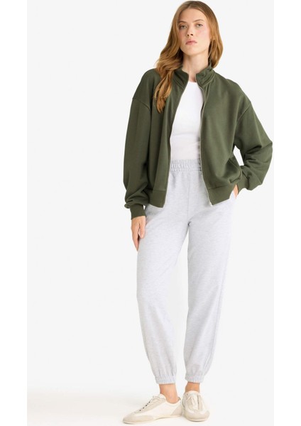 Jogger Fit Beli Lastikli Basic Düz Cepli Eşofman Altı D4234AX25AU