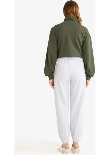 Jogger Fit Beli Lastikli Basic Düz Cepli Eşofman Altı D4234AX25AU