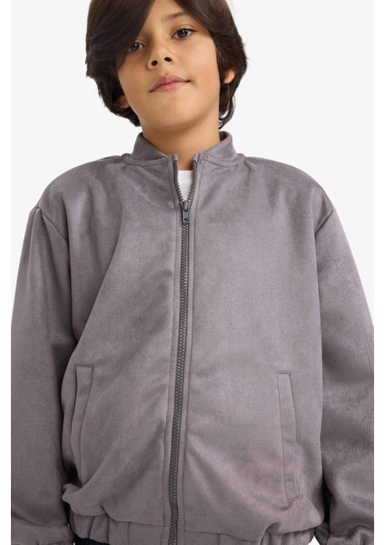 Erkek Çocuk Kolej Yaka Fermuarlı Bomber Ceket G3873A825WN modelleri