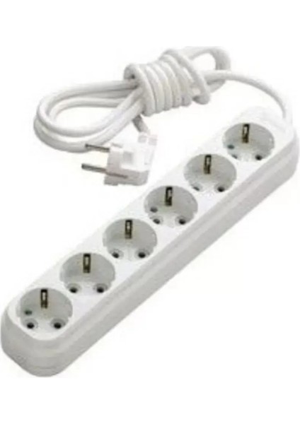 6'lı 2 mt Düz Topraklı Grup Priz ROYALEKS-81835