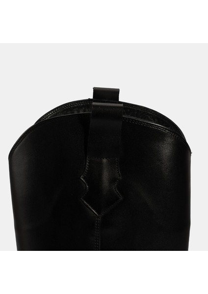 Kadın Siyah Kalın Topuklu Deri Çizme fırsatları