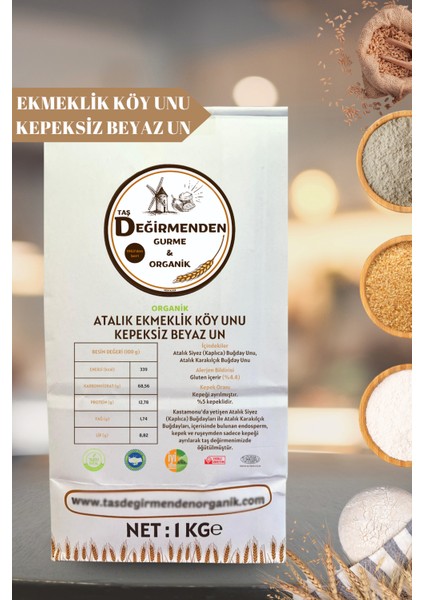 Atalık Ekmeklik Köy Unu - Kepeksiz Beyaz Un - 1 Kilo fiyatları