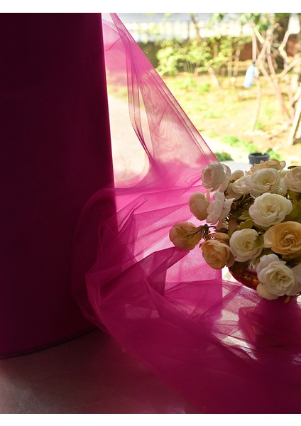 Kristaltül 150 x 100 cm Fuşya