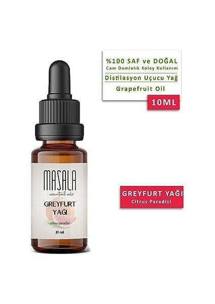 Masala Greyfurt Yağı 10 Ml. (Grapefruit Essential Oil)