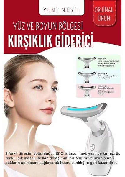 Yüz ve Boyun Kırşıklık Giderici Ems Güzellik Cihazı Gıdık Sarkma Kırışıklık 3 Modlu modelleri