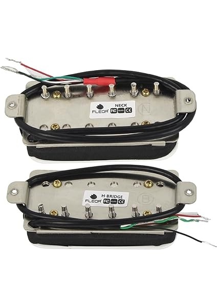 Elektro Gitar Humbucker Pikap Alıcı, Çift Makara Gitar Çubuğu ve Boyun Alıcı Seti – Beyaz modelleri