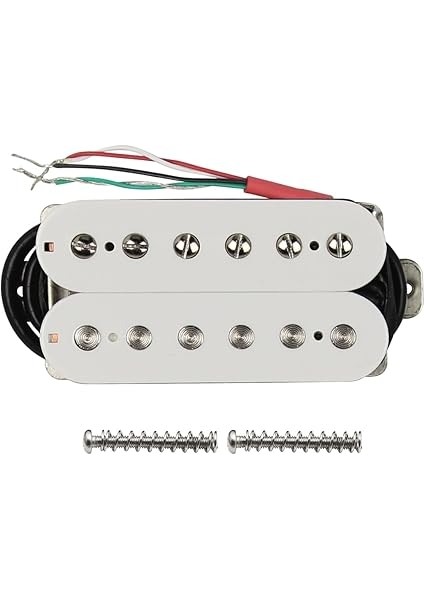 Elektro Gitar Humbucker Pikap Alıcı, Çift Makara Gitar Çubuğu ve Boyun Alıcı Seti – Beyaz indirimleri