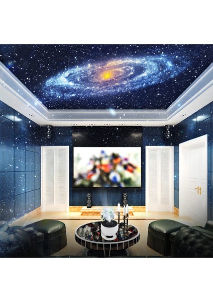 Galaxy Projektor Yıldızlı Gökyüzü Gece Lambası 12 Film Diskli Galaksi Işık Projektörü
