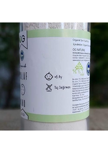 Og Organik Tam Yulaf Unu 200 gr fiyatları