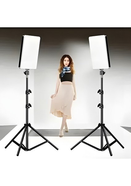 Profesyonel Fotoğraf ve Video Için 10 İnç Ring Light Stüdyo 2,1 Metre Gölgesiz Lüks Aydınlatma