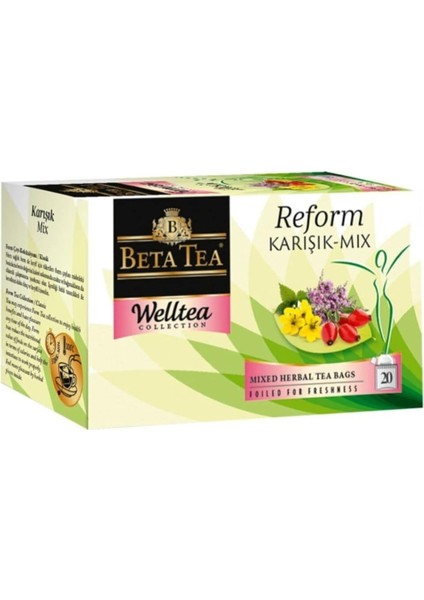 Beta-Beta Form Karışık Çay 20X2 gr - Welltea Reform Collection