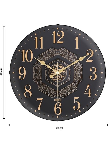 36 cm Gerçek Bombe Cam Akar Saniye Sessiz Mekanizma Dekoratif Duvar Saati MR34 fiyatları