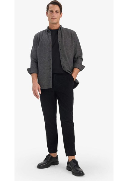 Tailored Regular Fit Düz Paça Fitilli Kadife Pantolon F0462AX25WN