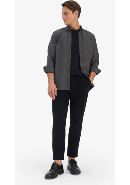 Tailored Regular Fit Düz Paça Fitilli Kadife Pantolon F0462AX25WN modelleri