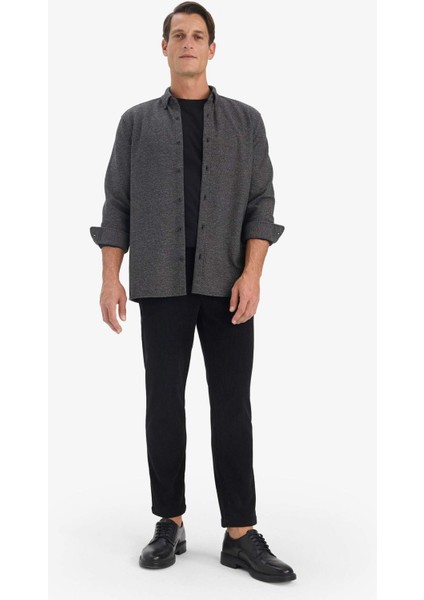 Tailored Regular Fit Düz Paça Fitilli Kadife Pantolon F0462AX25WN fırsatları