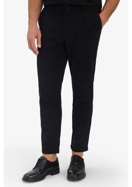 Tailored Regular Fit Düz Paça Fitilli Kadife Pantolon F0462AX25WN indirimleri