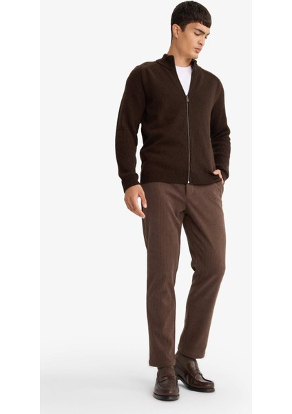 Tailored Regular Fit Düz Paça Fitilli Kadife Pantolon F0462AX25WN fiyatları