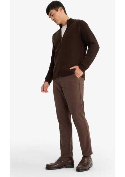 Tailored Regular Fit Düz Paça Fitilli Kadife Pantolon F0462AX25WN fırsatları