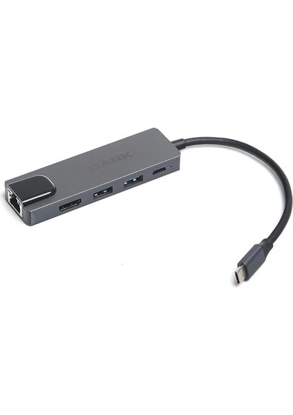 USB 3.1 Type-C To Ethernet/hdmı/usb 3.0 - USB 2.0 / Usb-C Pd 65W Macbook Pro/air & Notebook/ultrabook Için Port Çoklayıcı Hub (DK-AC-U31X46)