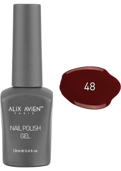 Avıen Uv Kalıcı Bordo Jel Oje 48 - Gel Polish - 12 ml
