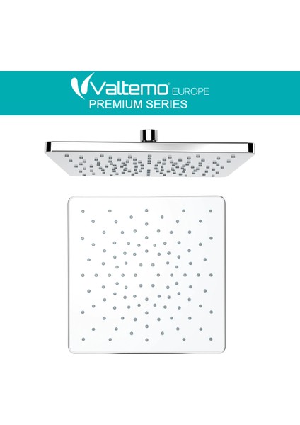 | Valtemo Maxima Krom & Beyaz Kare Tepe Duş Başlığı modelleri