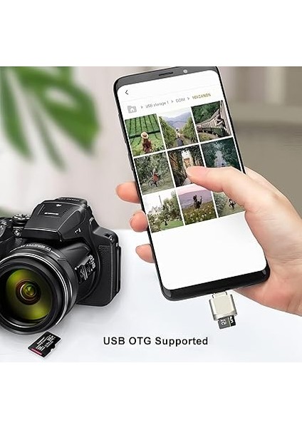 & Lightning Micro Sd Kart Okuyucu – Dönüştürücülü Otg Kart Okuyucu,tf Hafıza Kartı Okuyucu, Macbook, Samsung, Laptop, Android Uyumlu Metal Mini Kart Okuyucu | Evınto (Type-C) modelleri