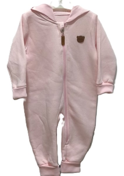 My Baby Kumsal Kapüşonlu Içi Polarlı Bebe Tulumu 252334