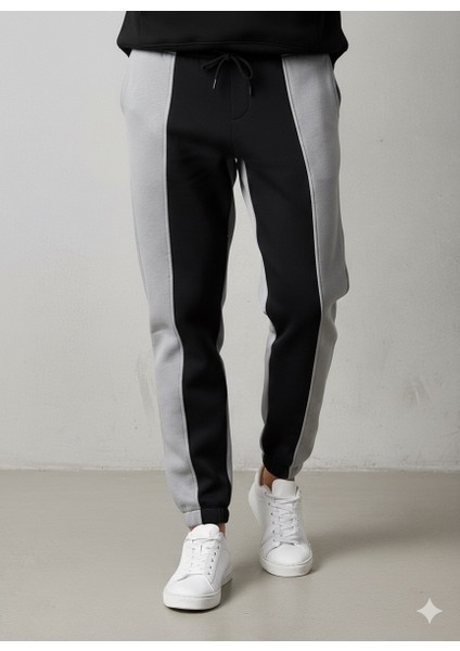 Erkek Oversize Kapüşonlu Sweatshırt**şeritli Jogger Eşofman Altı **fermuarlı Cepli Spor Kombın **siyah Gri**antrasit ***beyaz Renk Seçenekleriyle fırsatları