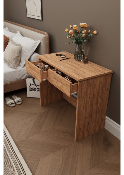 DF02107AC İki Çekmeceli Makyaj Masası Atlantik Çam