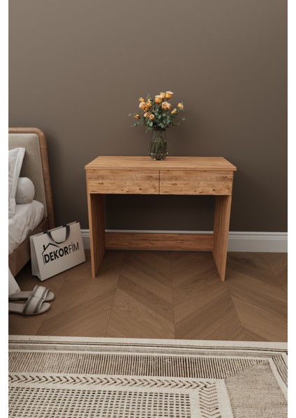 DF02107AC İki Çekmeceli Makyaj Masası Atlantik Çam modelleri