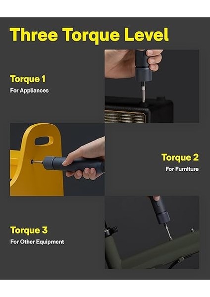 Elektrikli Tornavida Seti, 25 Parça Yükseltilmiş Bit Seti, 3.6V Akülü Tornavida Şarj Edilebilir, Manyetik Kasa Kapağı, 3 Tork Ayarı, 1500MAH Pil, Mobilya/elektrik Onarımları Için LED Işık modelleri