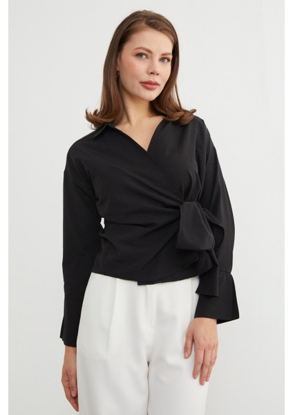 Basic Kruvaze Bağlamalı Gömlek