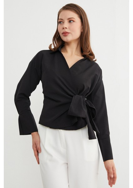 Basic Kruvaze Bağlamalı Gömlek fiyatları