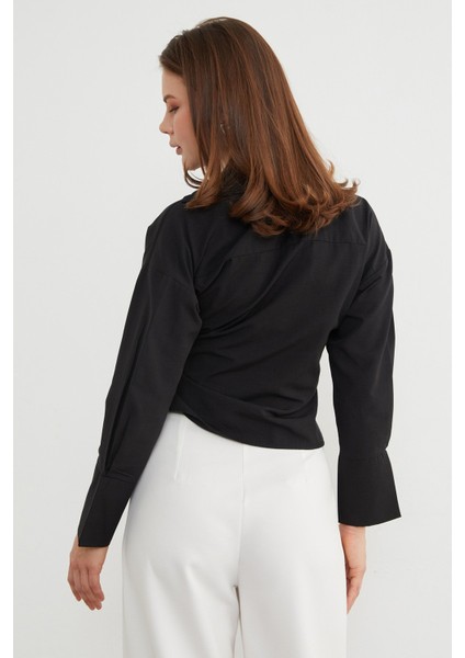 Basic Kruvaze Bağlamalı Gömlek