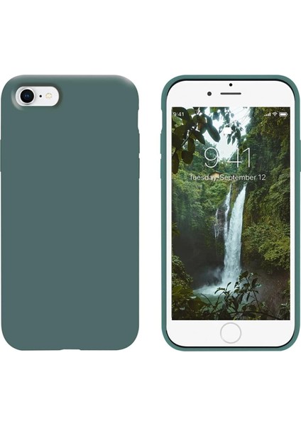 Fayda 7 / 8 Se Içi Kadife Lansman Silikon Kılıf Şok Emici Full Kasa Koruma Sağlayan Kılıf - Silicone Compatible With 7 / 8 Gel Rubber Full Body Protection Cover Drop Protection (Yeşil)