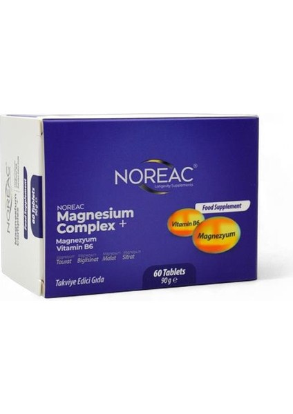 Magnezyum Kompleks + Vitamin B6 60 Tablet