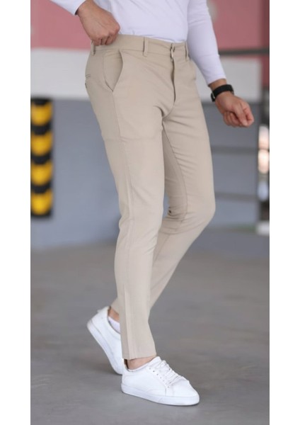 Erkek Slim Fit Likralı Gabardin Pantolon modelleri