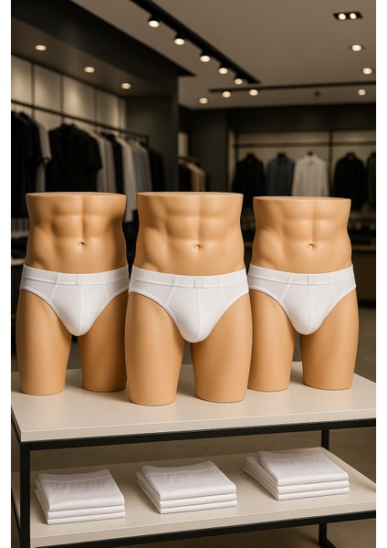 Erkek Iç Giyim %100 Pamuklu 3 Adet Slip Külot LL.IL.1215.011