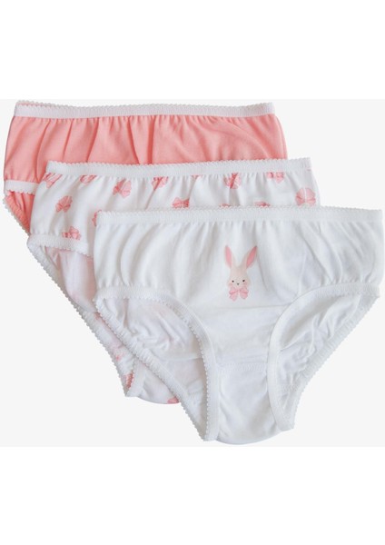 Organik Rabbit 3'lü Külot Pembe