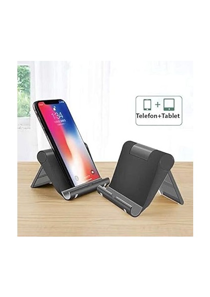 Telefon Standı Portatif Taşınabilir S059 Siyah fırsatları