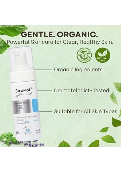 Sirenol Organik Sertifikalı Çay Ağacı Temizleme Köpüğü