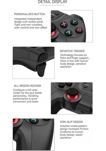 Çiftli 2.4g Kablosuz Oyun Kolu Pc Uyumlu Pilli Joystick Wireless Gamepad Hassas Trigger Kaymaz Tasarım Çiftli G2.4g (Siyah) fırsatları