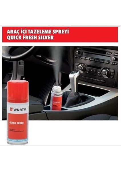Würth Araç Içi Tazeleme Spreyi 100 ml Quick Fresh Pure Biyosit Içermeyen Koku Bombası fiyatları
