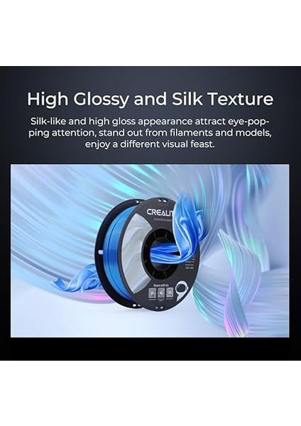 Cr-Sılk Pla Filament Gökkuşağı 1.75MM 1kg fiyatları