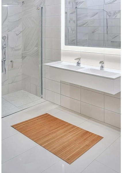 Home Kaydırmaz Tabanlı Bambu Banyo Paspası – 70X45 cm Doğal Ahşap Bambu Mat, Suya Dayanıklı, Kaymaz Paspas, Dekoratif ve Hijyenik Zemin Kaplama modelleri