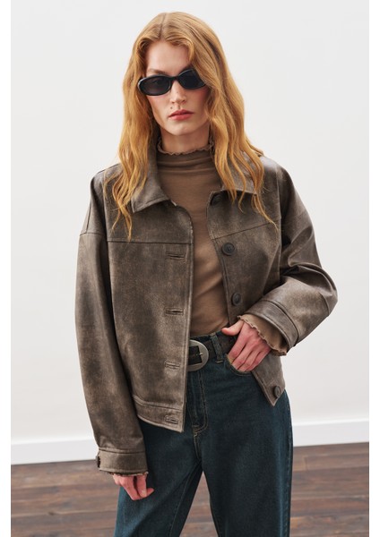 Eskitme Deri Ceket Vıntage fiyatları