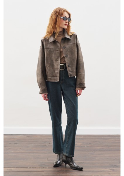 Eskitme Deri Ceket Vıntage modelleri