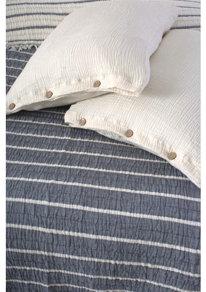 Lüks Multi Muslin %100 Pamuk Çift Kişillik Yatak Örtüsü 230X250 cm Battal Boy 2 Yastıklı fiyatları