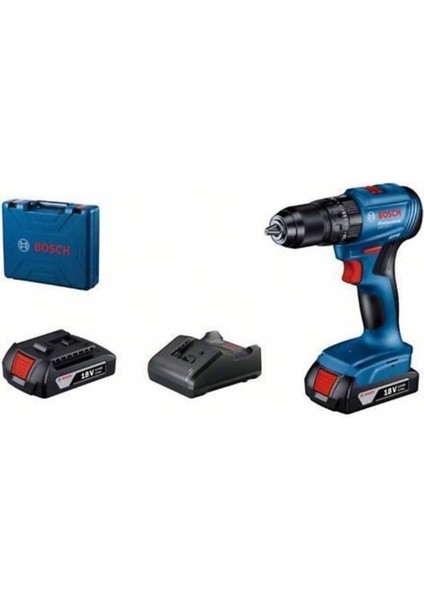 Professional Gsb 185-LI Akülü Darbeli Delme Vidalama Makinesi (18 Volt, 2 x 2,0 Ah Akü, Şarj Cihazı, Yumuşak/sert Tork: 21/50 Nm; Plastik Çanta)